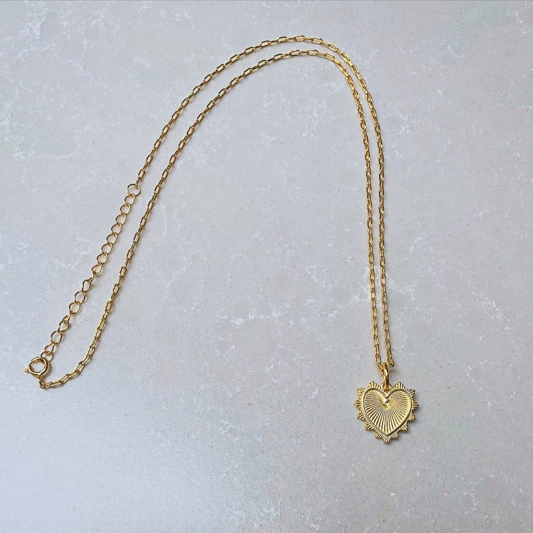 Vintage Heart Pendant Necklace