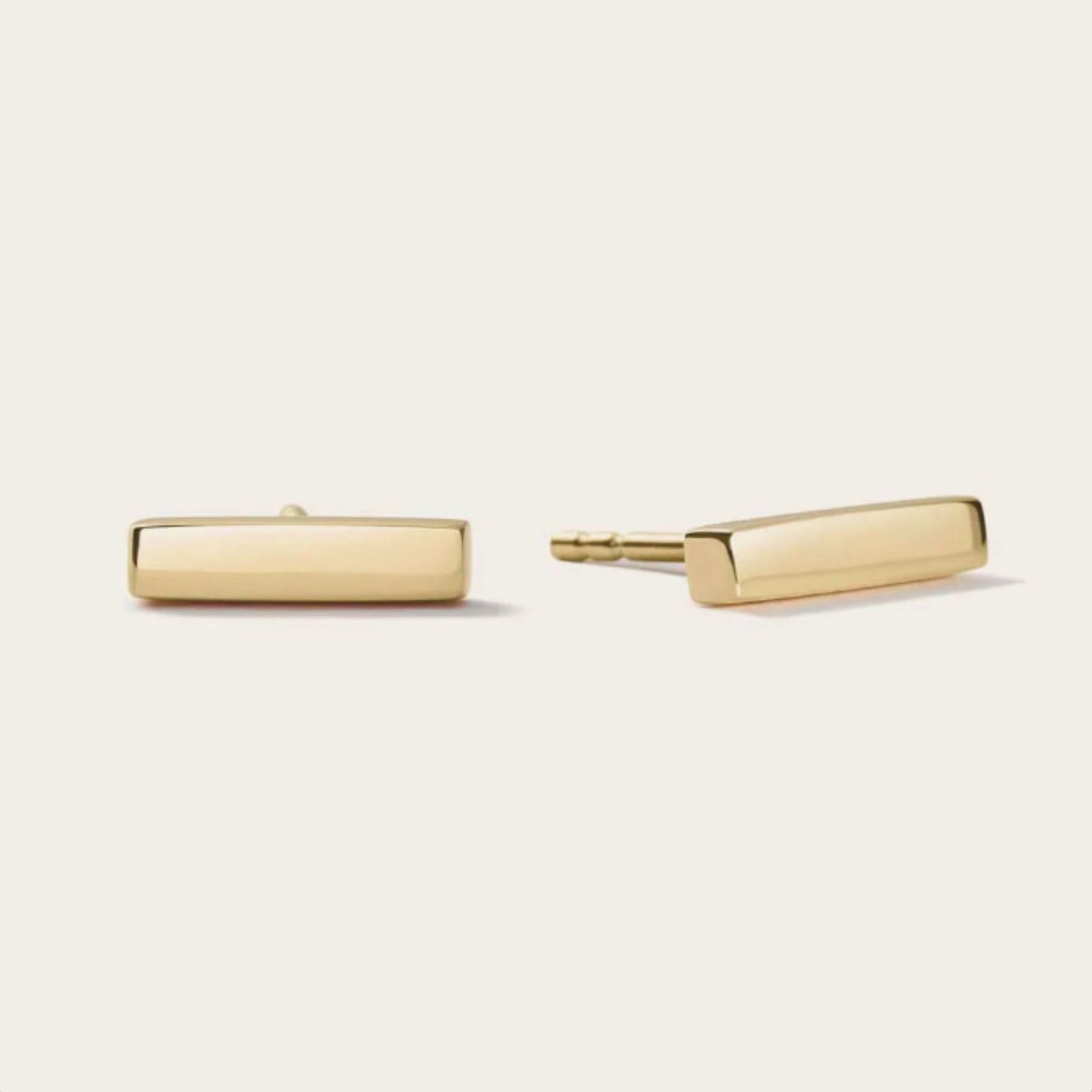 Minimal Metal Bar Studs - Gold