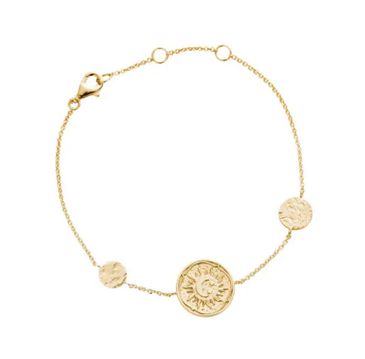 Boho Sun Gold Coin Bracelet - Gold