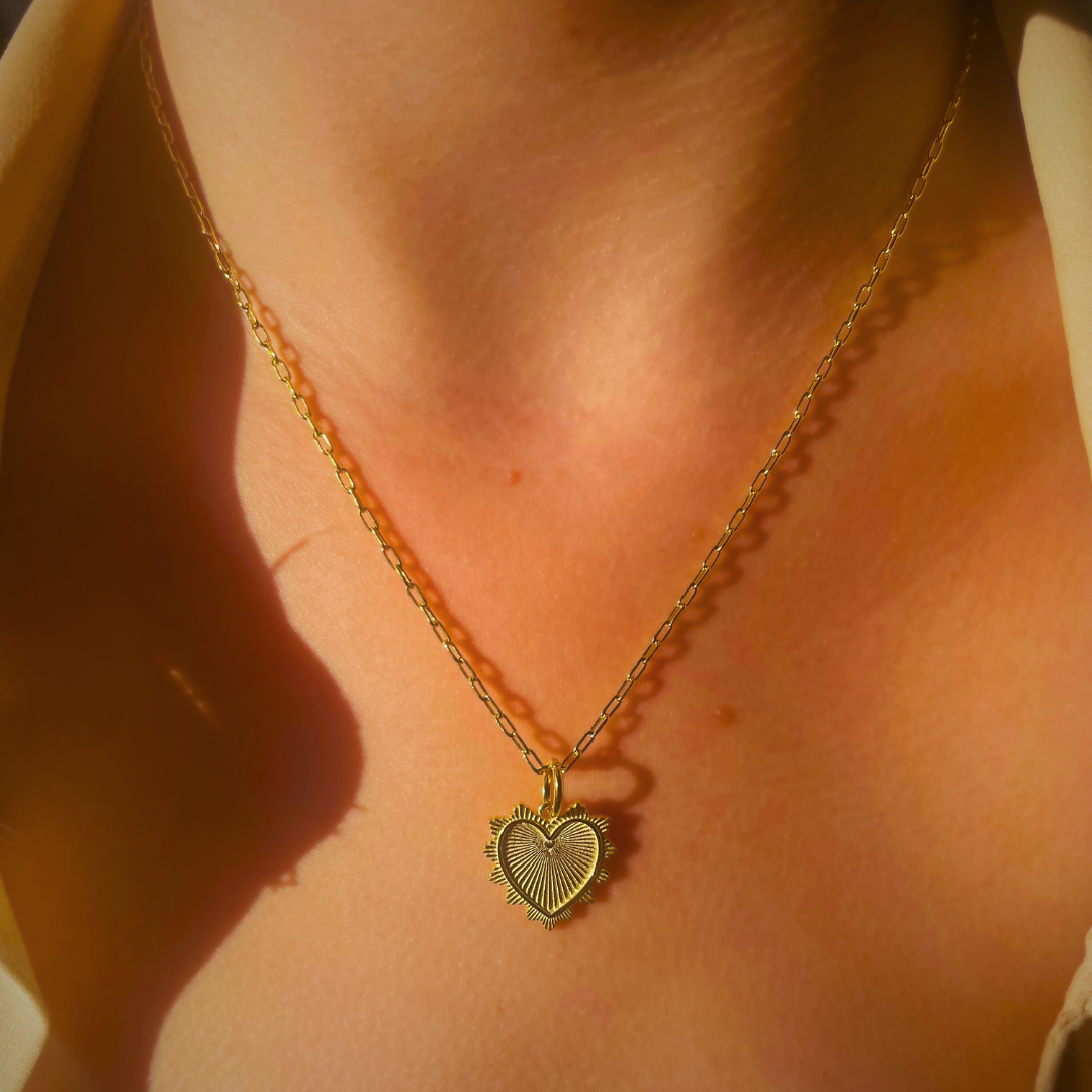 Vintage Heart Pendant Necklace